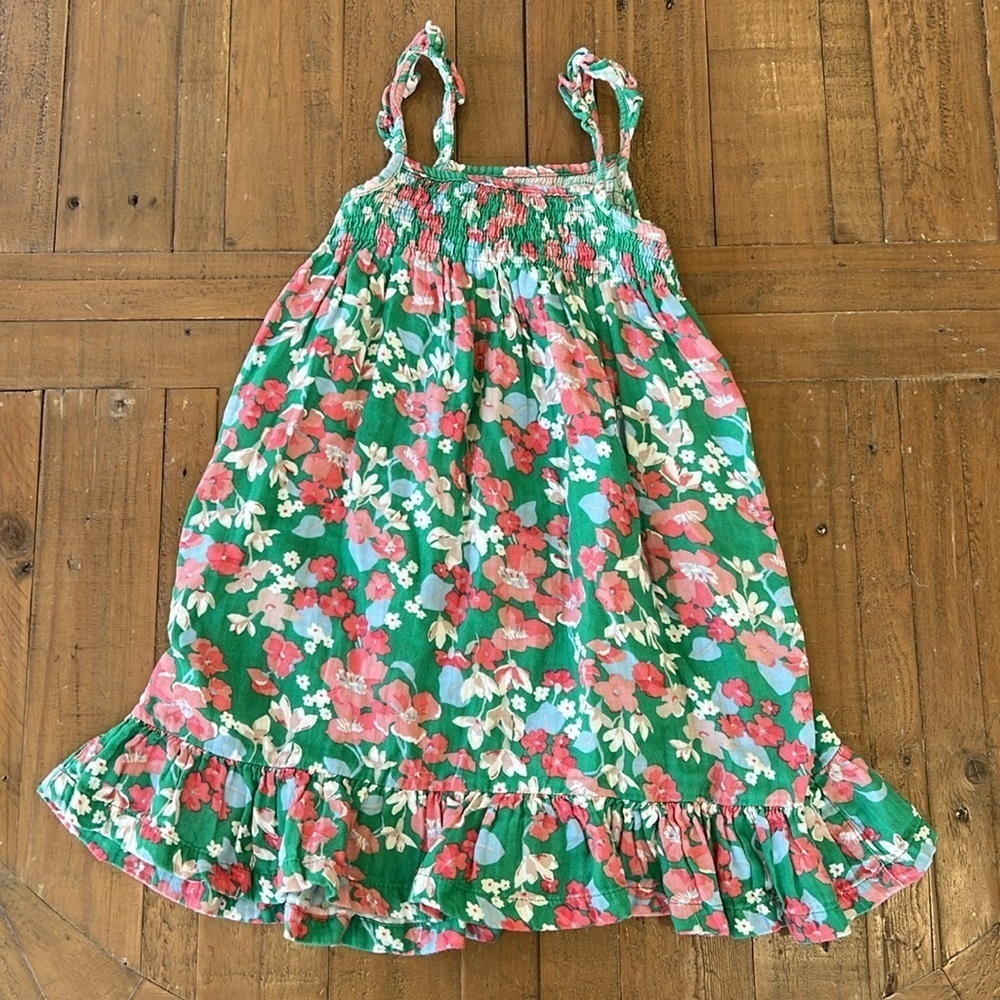 Joules Lucia green floral smocked midi sundress - Picture 6 of 6